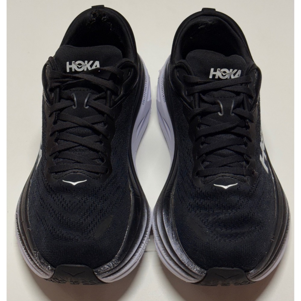 Hoka One One Women's Black with White Trim Running Sneakers - Picture 2 of 8